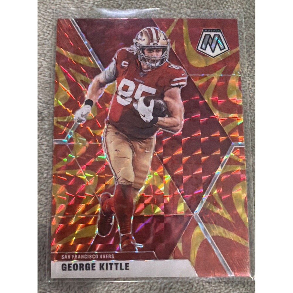 2020 Panini Mosaic - George Kittle #175 Reactive Gold Mosaic Prizm